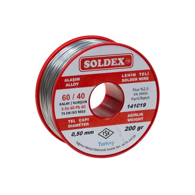 Soldex 0.5 mm 200 g Lehim Teli (%60 Sn / %40 Pb) - 2