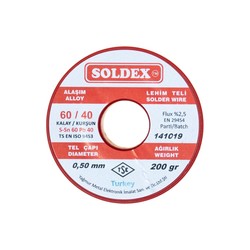 Soldex 0.5 mm 200 gr Soldering Wire (%60 Sn / %40 Pb) - 4