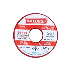 Soldex 0.75 mm 200 gr Soldering Wire (%60 Sn / %40 Pb) - 3