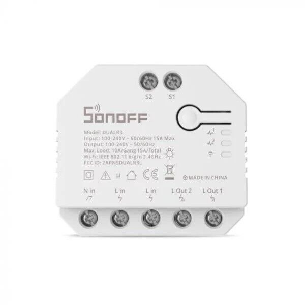 Sonoff DUAL R3 - Wi-Fi Akıllı Anahtar - Google ve Alexa Uyumlu - 2
