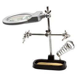 Third Hand Soldering Iron Stand with Lens - 1