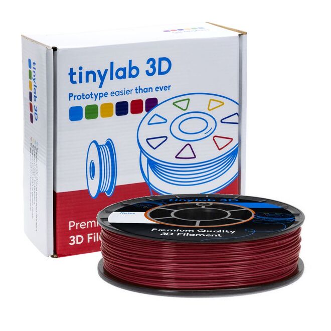 tinylab 3D 1.75 mm Claret Red PLA Filament - 1