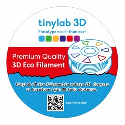tinylab Eco PLA Filament - 1.75mm Beyaz - 3