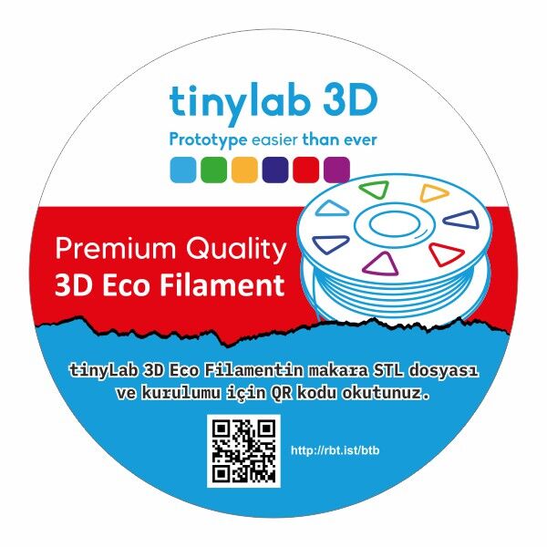 tinylab Eco PLA Filament - 1.75mm Beyaz - 3