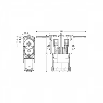 Double Gearbox Kit - Tamiya 70168 - 6
