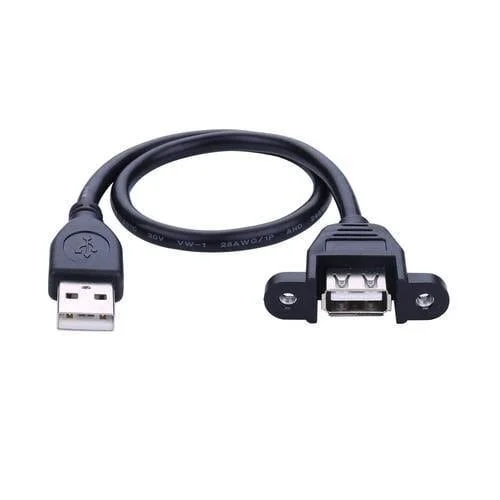 USB A Male to A Female Panel Type Converter - 30cm Cable 