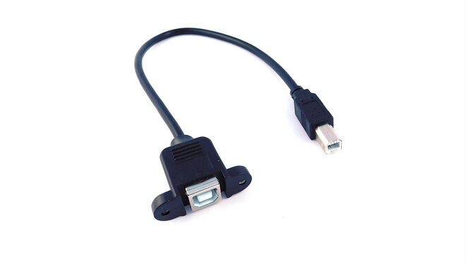 USB B Erkek - B Dişi Panel Tipi Dönüştürücü - 2