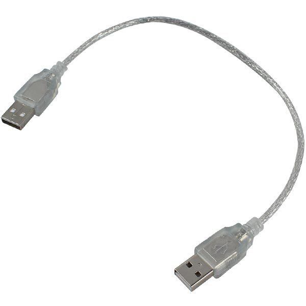 USB Erkek-Erkek Kablo 40 CM Şeffaf - 1