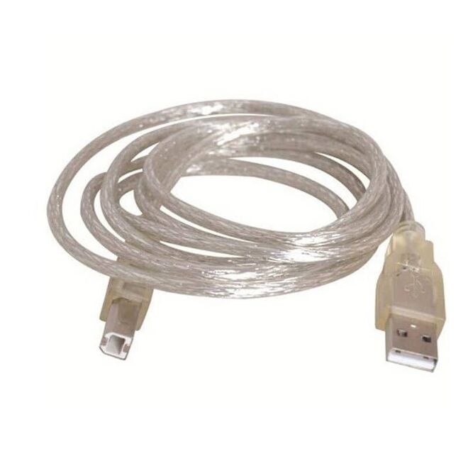 USB Printer Cable Transparent 2.0 V - 1.5 Meters - 1