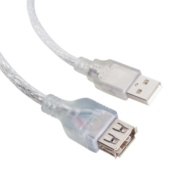 USB Uzatma Kablosu 1.5 M - Şeffaf - 1
