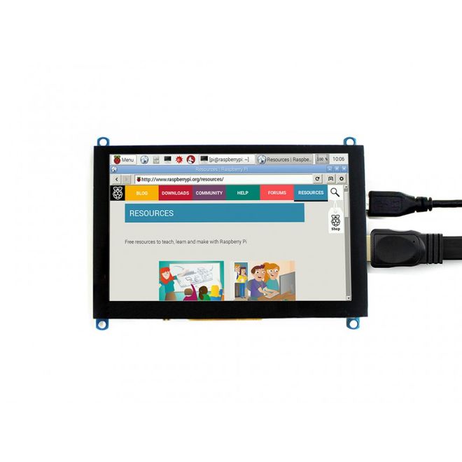 WaveShare 5 inch HDMI Capasitive Touch LCD (Multi System)- 800x480 (H) - 3