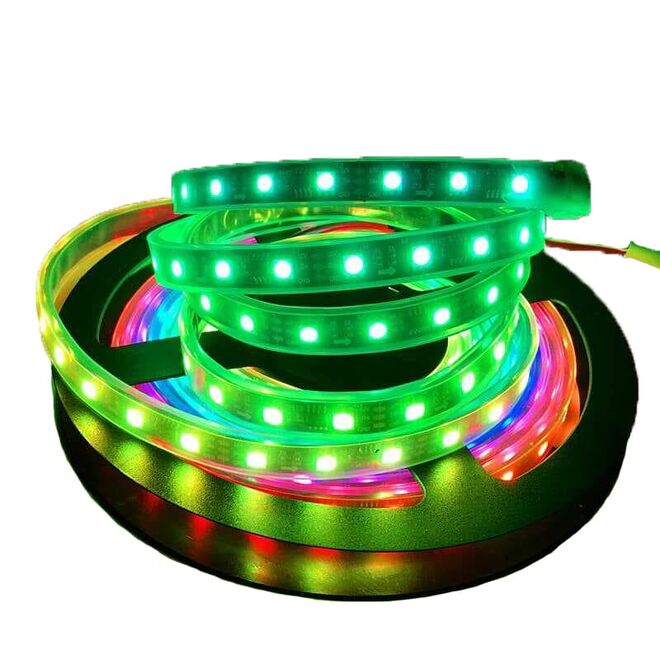 WS2812B Addressable RGB Led Strip - 144 Leds IP65 - Silicone Protected (Waterproof) - 5m - 1